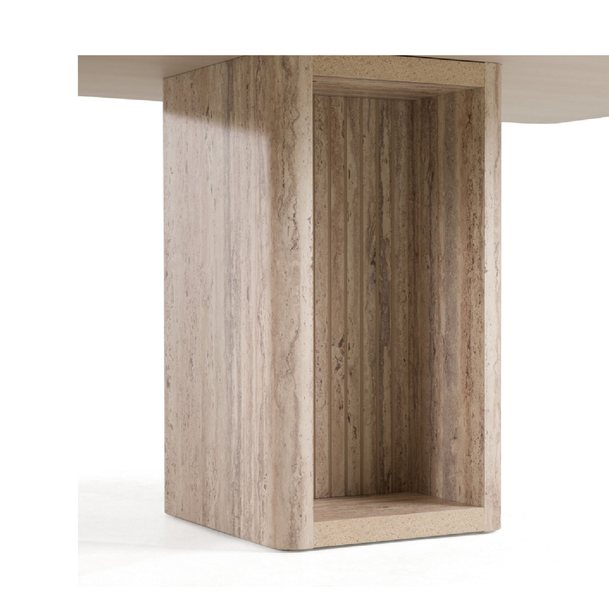   Rectangular Travertine Dining Table | Oroa.com