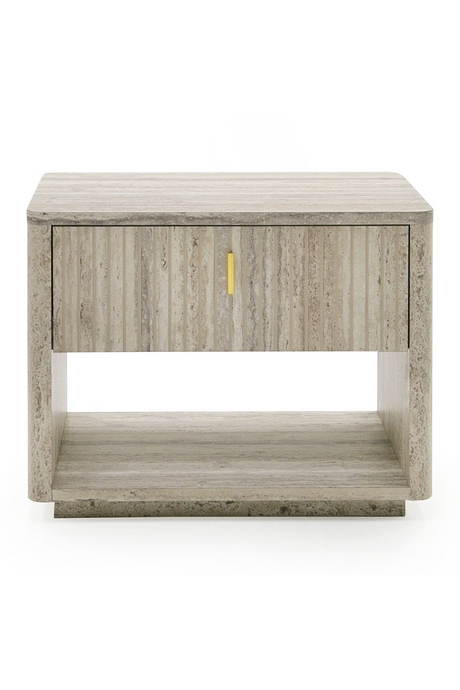   Travertine Inspired 1-Drawer Nightstand | Oroa.com