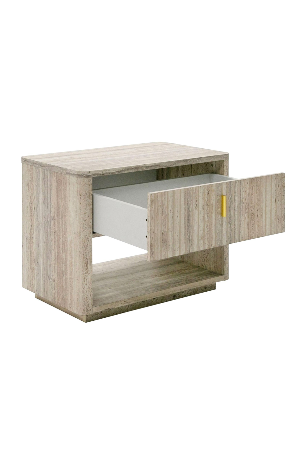   Travertine Inspired 1-Drawer Nightstand | Oroa.com