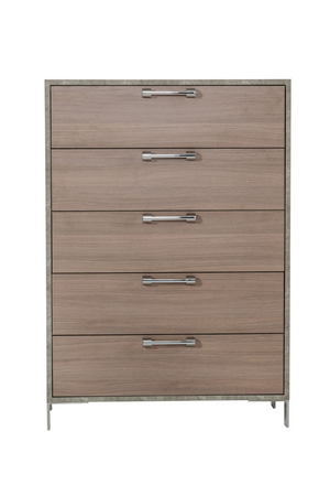   Brown Oak 5-Drawer Chest | Oroa.com