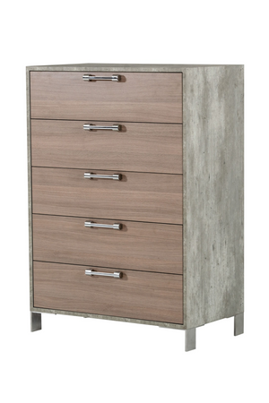   Brown Oak 5-Drawer Chest | Oroa.com