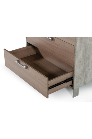   Brown Oak 5-Drawer Chest | Oroa.com