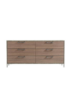   Brown Oak 6-Drawer Dresser | Oroa.com