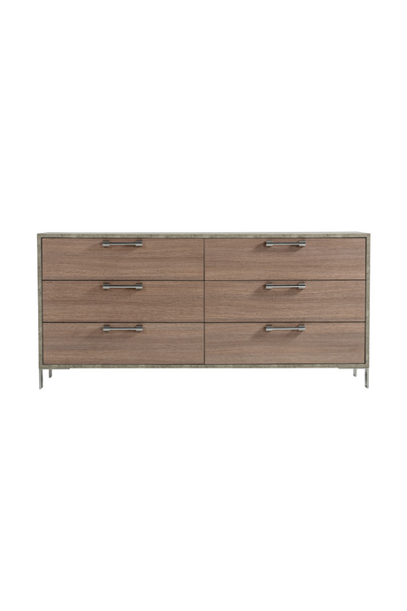   Brown Oak 6-Drawer Dresser | Oroa.com