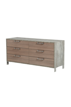   Brown Oak 6-Drawer Dresser | Oroa.com