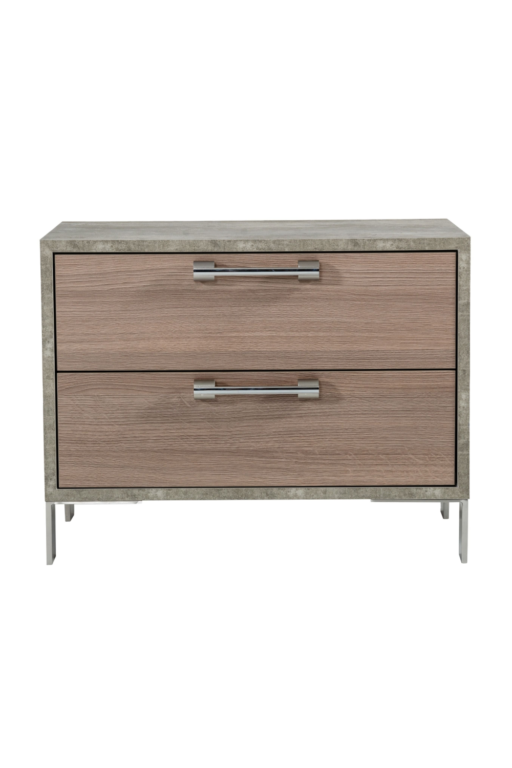   Brown Oak 2-Drawer Nightstand | Oroa.com