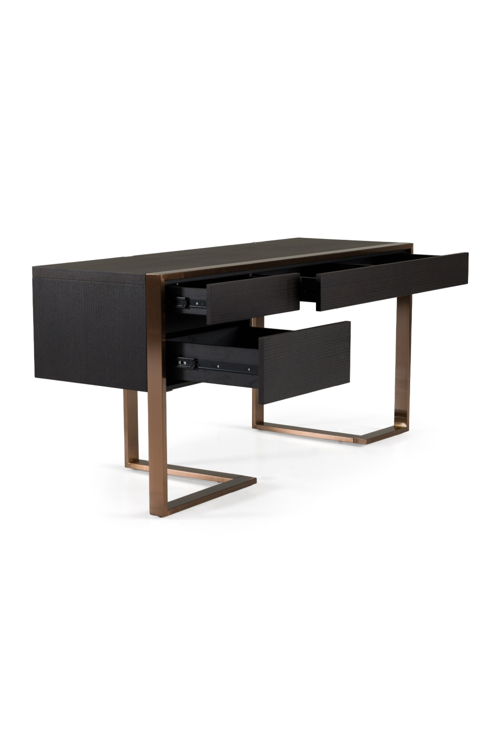   Rosegold Framed 3-Drawer Desk | Oroa.com