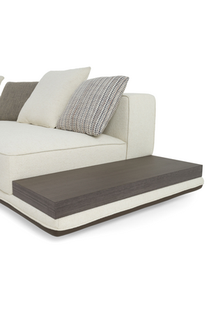   Ivory Sectional Sofa with Coffee Table | Oroa.com