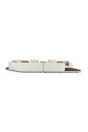   Ivory Sectional Sofa with Coffee Table | Oroa.com