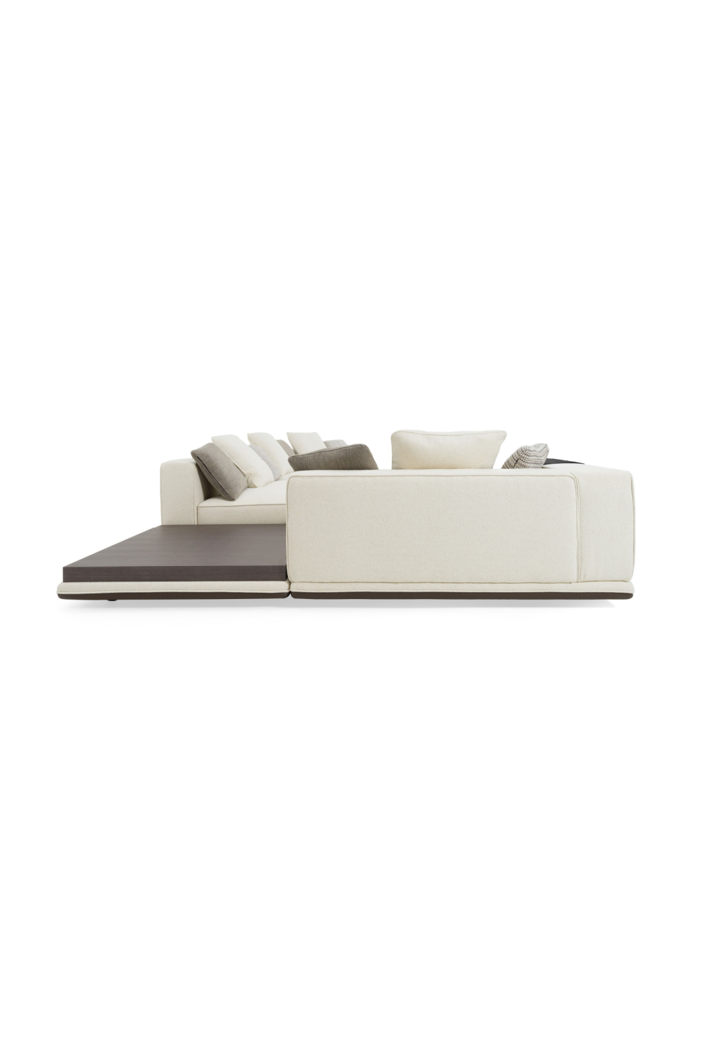   Ivory Sectional Sofa with Coffee Table | Oroa.com