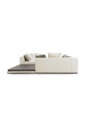   Ivory Sectional Sofa with Coffee Table | Oroa.com