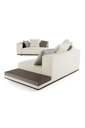   Ivory Sectional Sofa with Coffee Table | Oroa.com