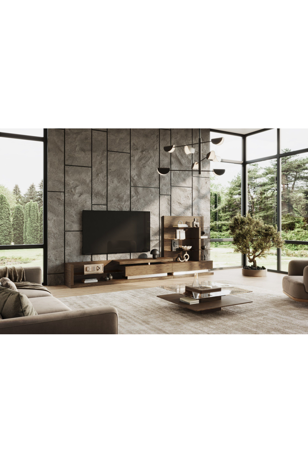   Glass & Wood Coffee Table | Oroa.com