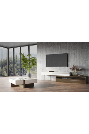   White & Walnut TV Stand | Oroa.com