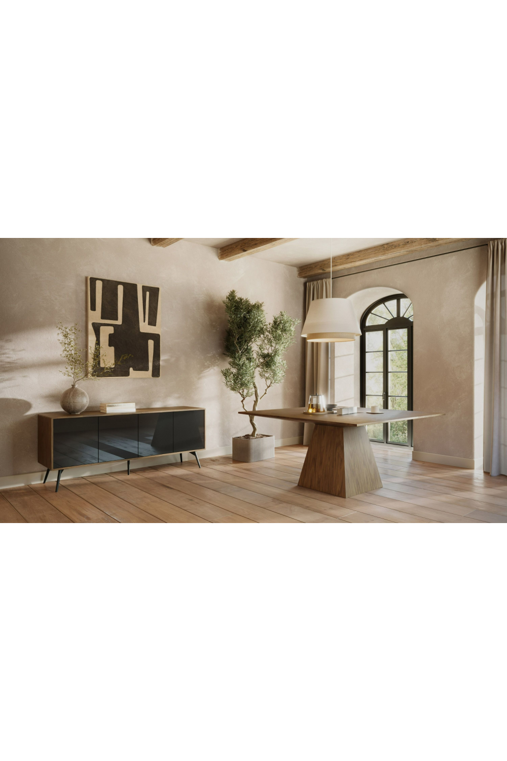   Pedestal Base Square Dining Table | Oroa.com