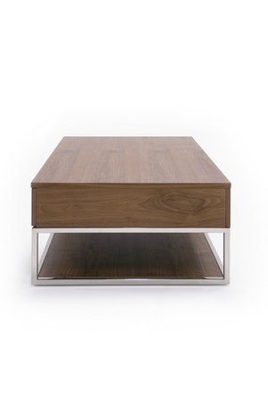   Walnut Veneer 2-Drawer Coffee Table | Oroa.com