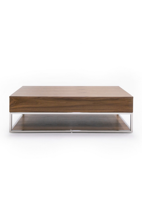   Walnut Veneer 2-Drawer Coffee Table | Oroa.com