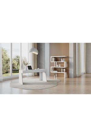   Glossy White 3-Drawer Desk | Oroa.com