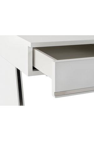   Glossy White 3-Drawer Desk | Oroa.com