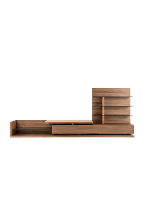   Walnut Veneer Reversible Entertainment Center | Oroa.com