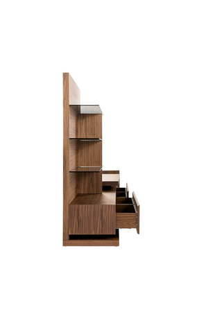   Walnut Veneer Reversible Entertainment Center | Oroa.com