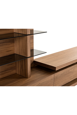   Walnut Veneer Reversible Entertainment Center | Oroa.com