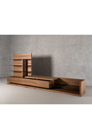   Walnut Veneer Reversible Entertainment Center | Oroa.com