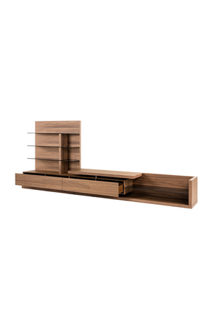   Walnut Veneer Reversible Entertainment Center | Oroa.com