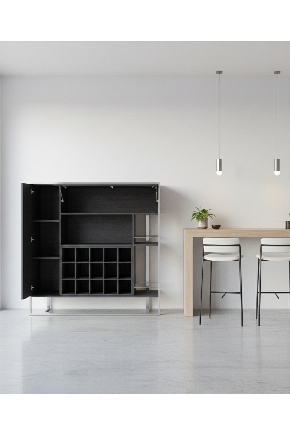   Gray Elm Wine Cabinet | Oroa.com