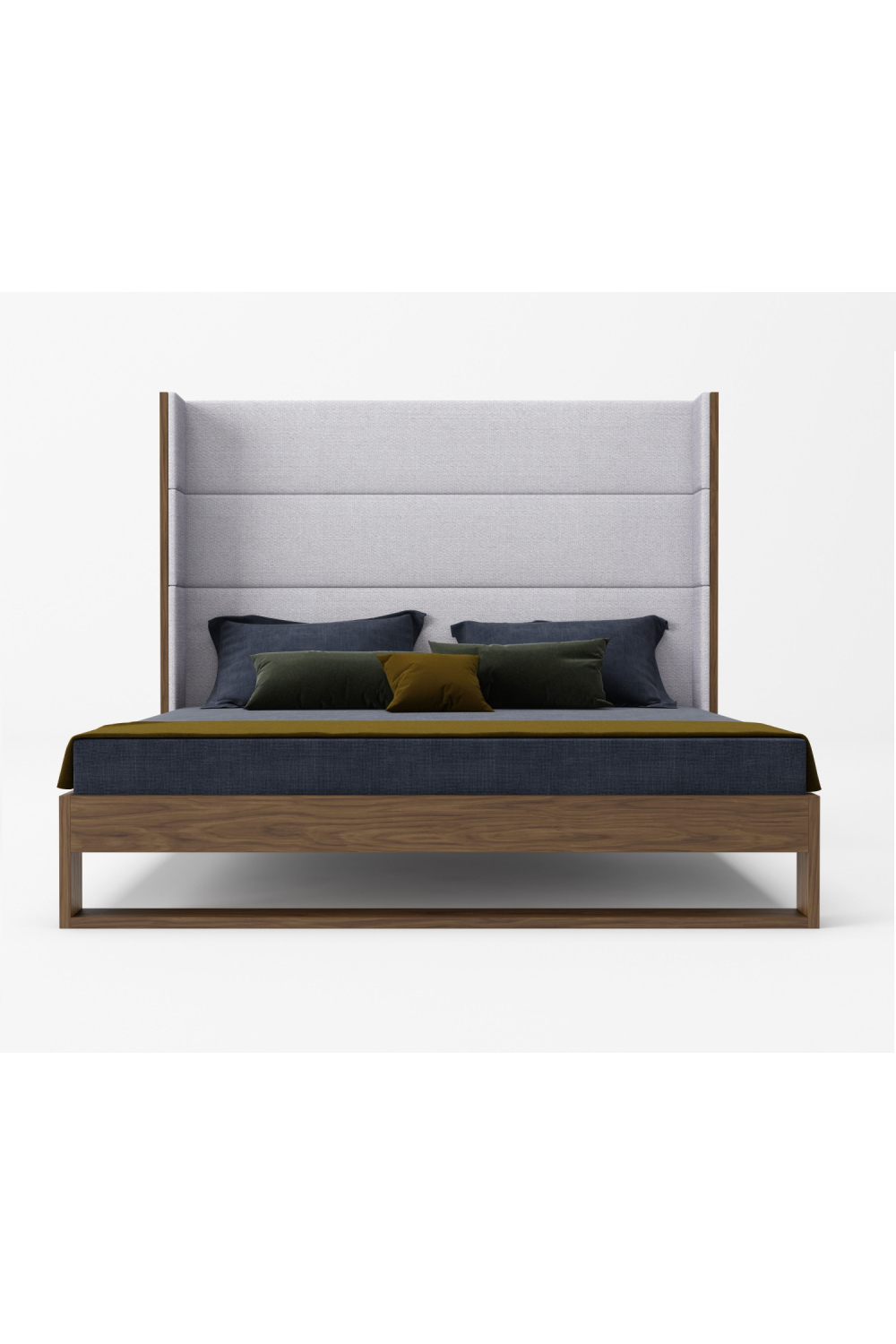   Gray Wingback Bed | Oroa.com