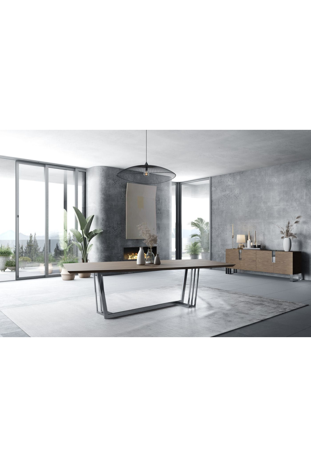   Stainless Steel Base Dining Table | Oroa.com