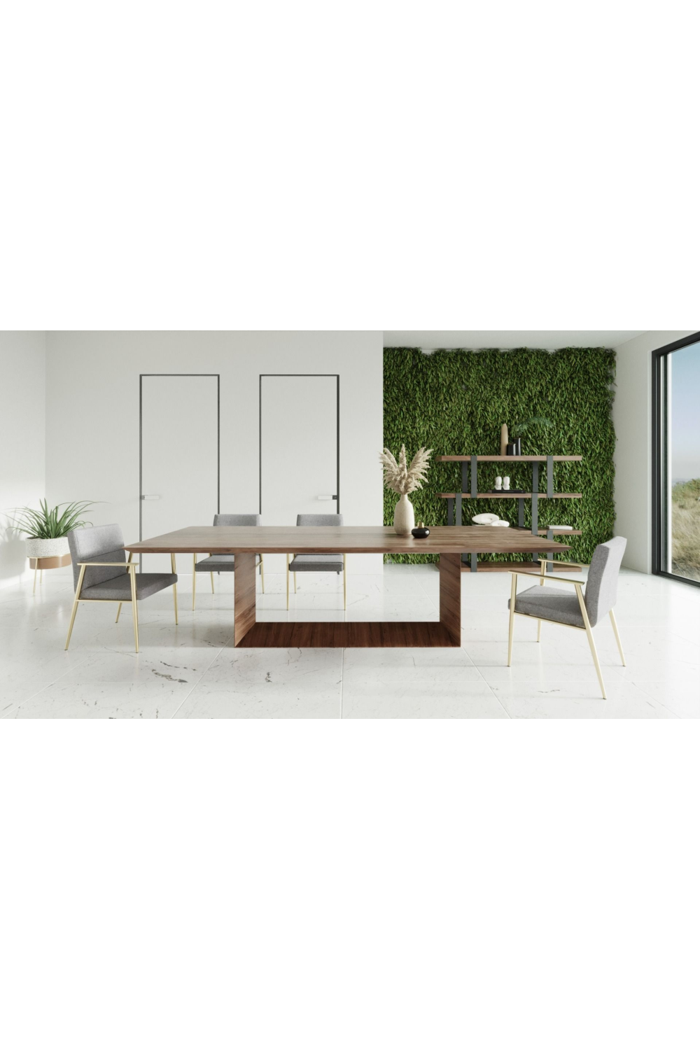   Walnut Veneer Dining Table | Oroa.com