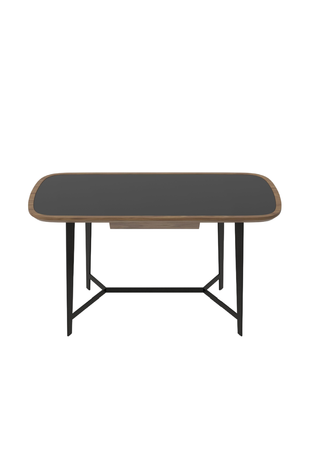   Black Glass 1-Drawer Desk | Oroa.com