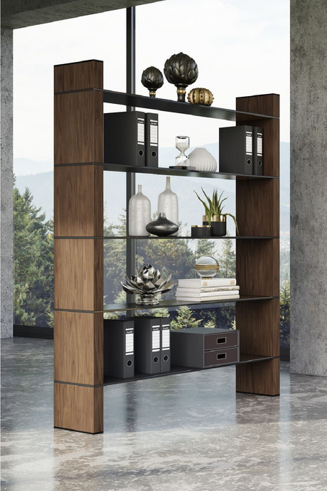   Black Glass Bookshelf | Oroa.com