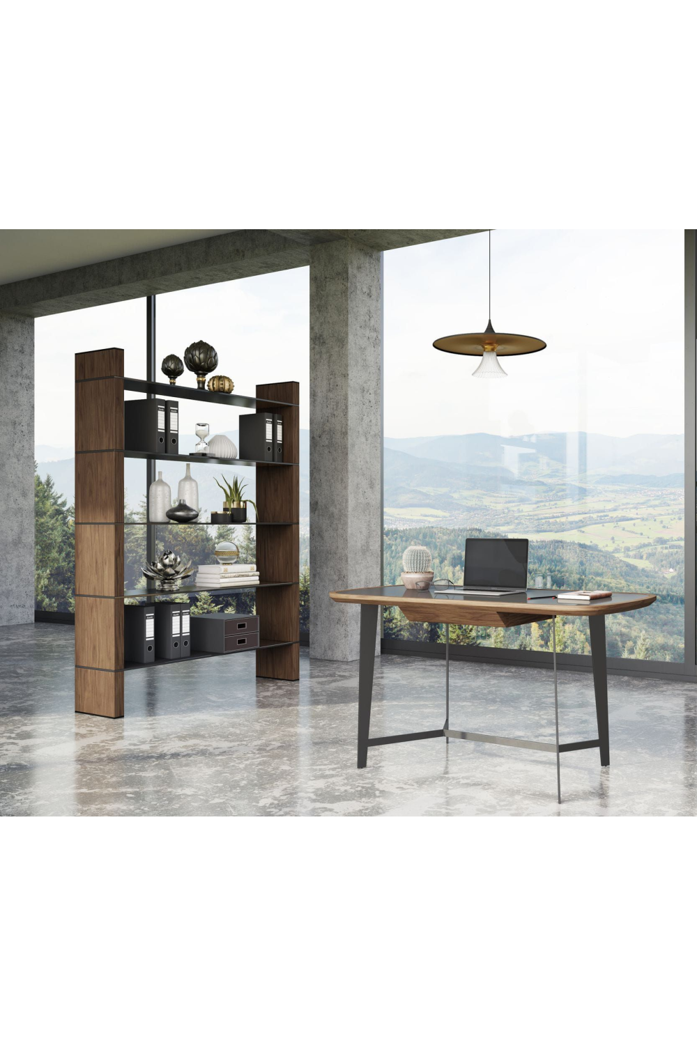   Black Glass Bookshelf | Oroa.com