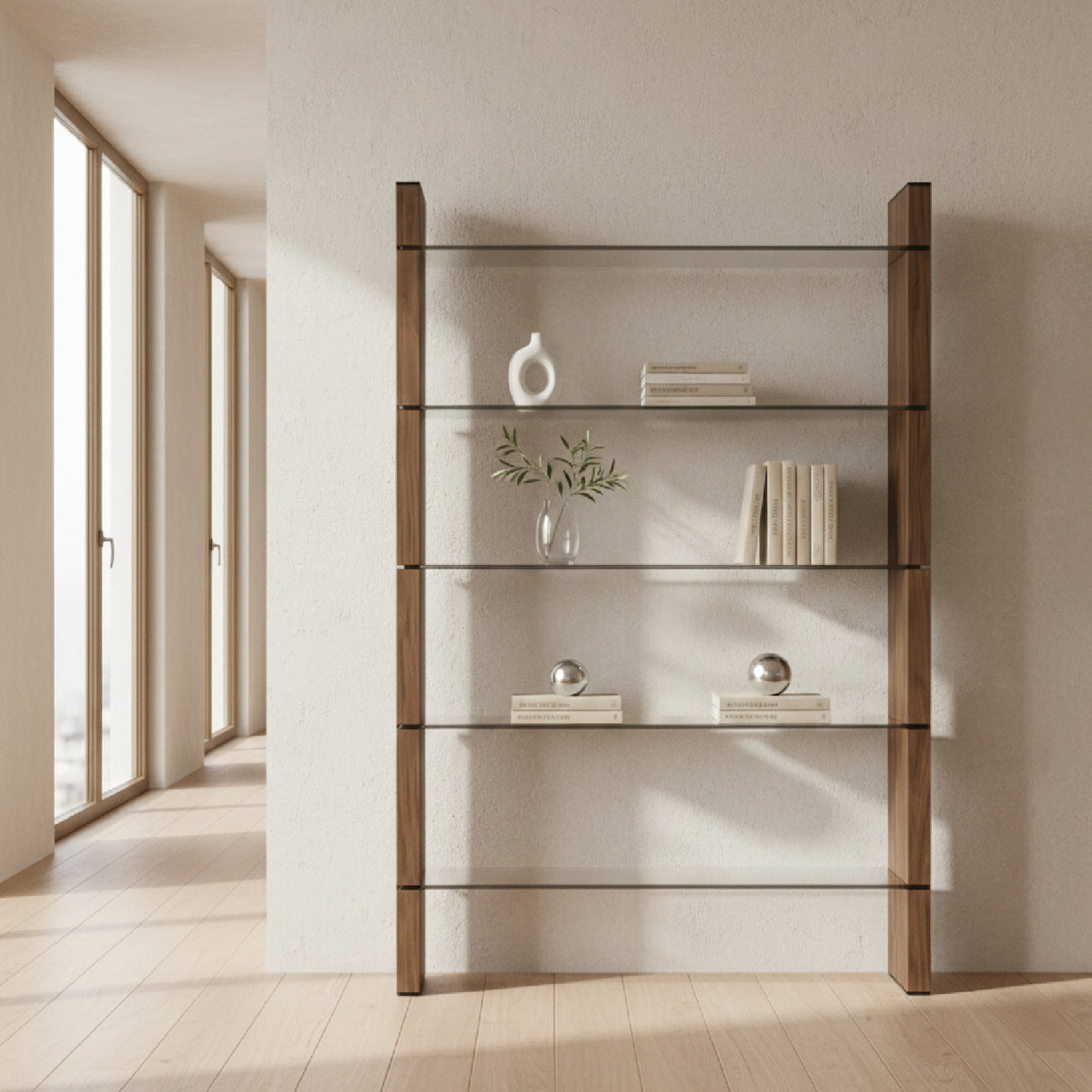   Black Glass Bookshelf | Oroa.com
