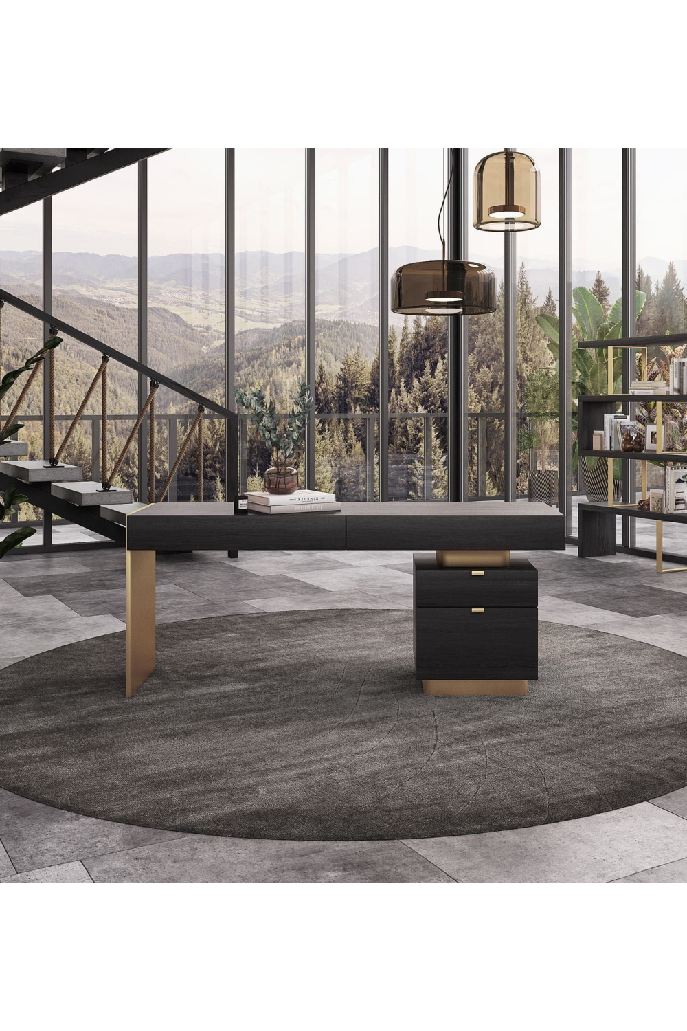   Glossy 4-Drawer Desk | Oroa.com