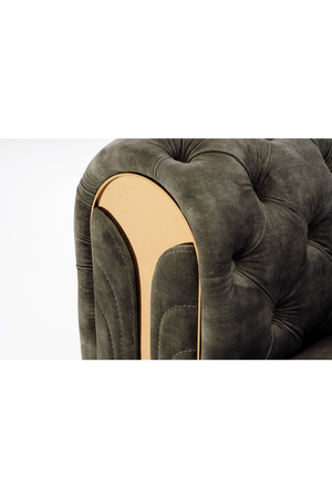   Gray Velvet Tufted Lounge Chair | Oroa.com