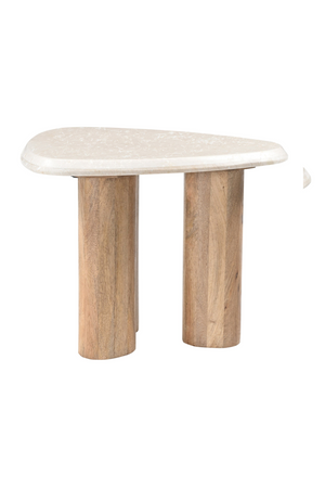   Freeform Cream Marble Nesting Tables (3) | Oroa.com