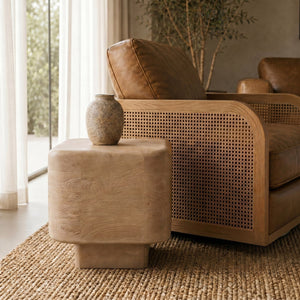   Modern European furniture - Solid Mango Wood End Table - www.oroa.com | Oroa.com