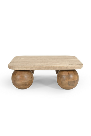   Travertine Beige Coffee Table | Oroa.com