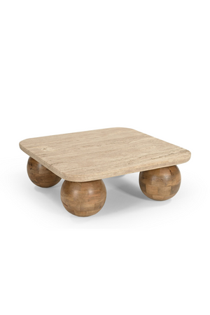  Travertine Beige Coffee Table | Oroa.com