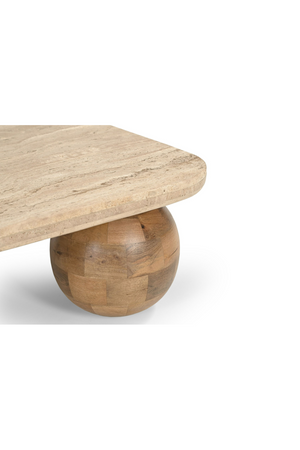   Travertine Beige Coffee Table | Oroa.com