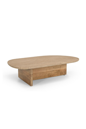   Travertine Freeform Coffee Table | Oroa.com