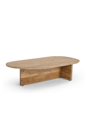   Travertine Freeform Coffee Table | Oroa.com