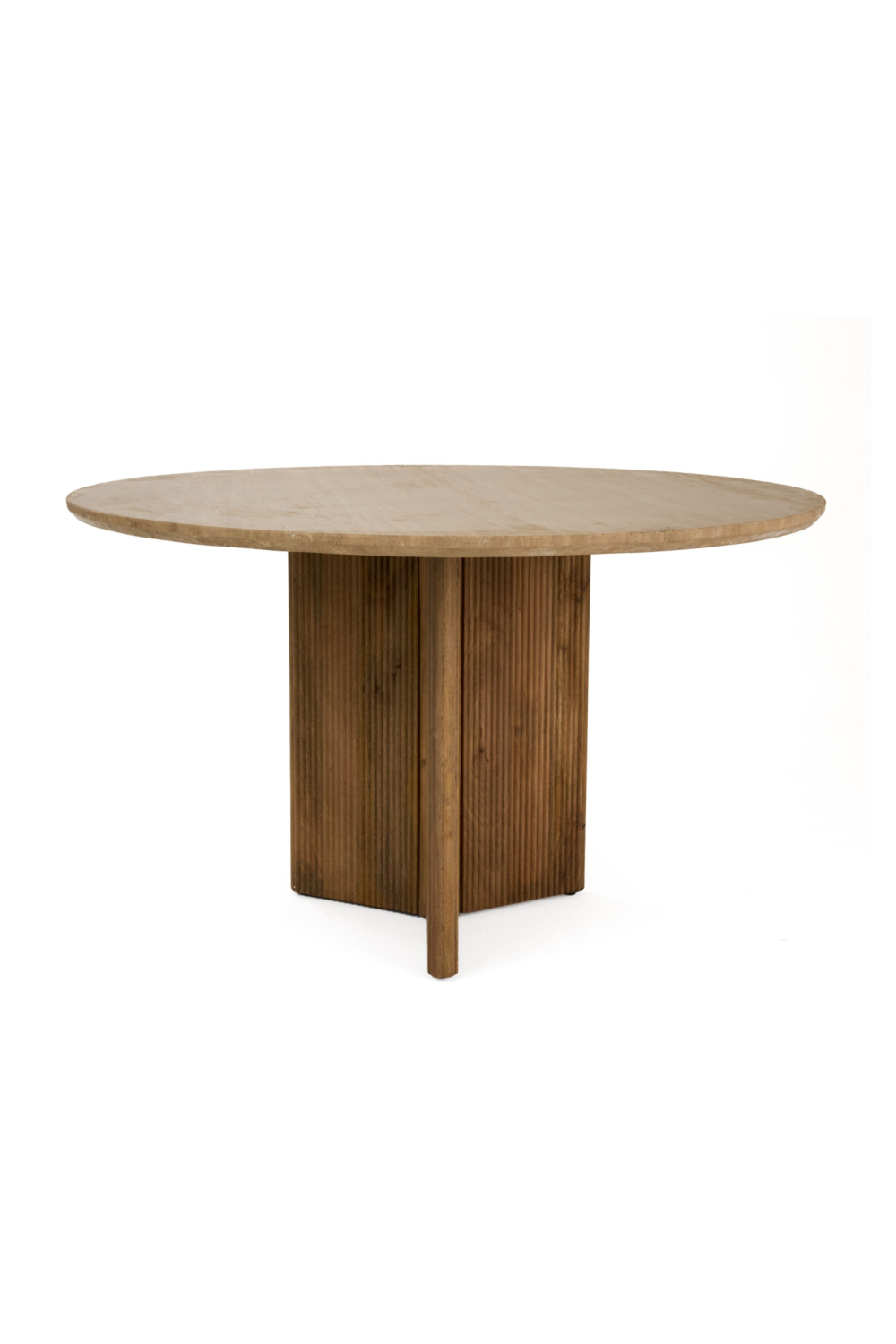   Ribbed Wood Base Dining Table | Oroa.com