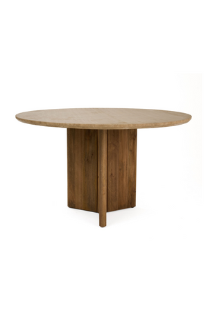   Ribbed Wood Base Dining Table | Oroa.com