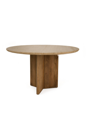   Ribbed Wood Base Dining Table | Oroa.com