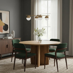   Ribbed Wood Base Dining Table | Oroa.com