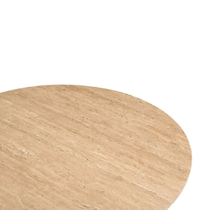   Ribbed Wood Base End Table | Oroa.com